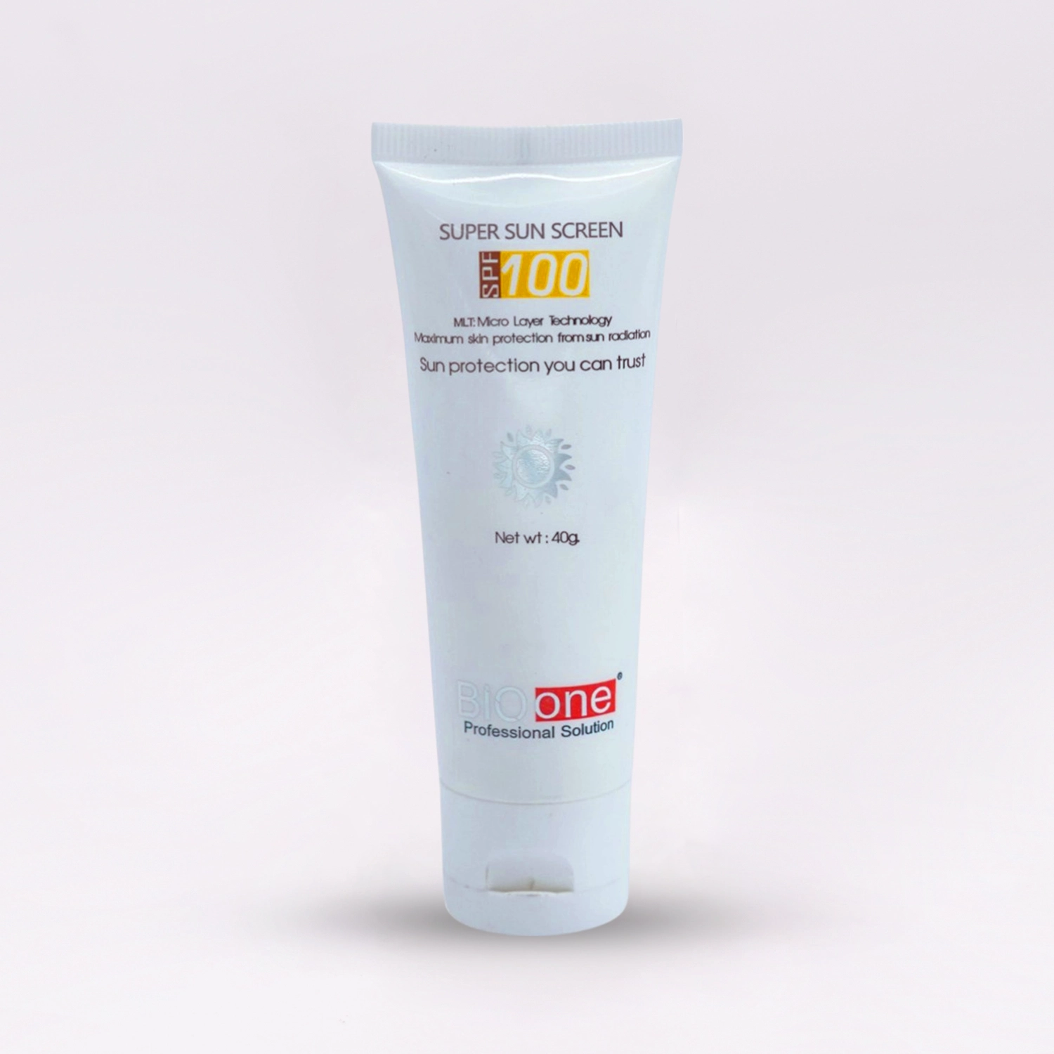 The packaging highlights 'Maximum skin protection from sun radiation' and 'Sun protection you can trust