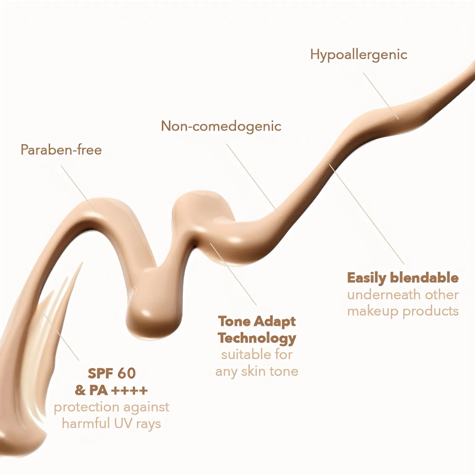 BEAUWELL TINTED SUNSCREEN FOUNDATION SPF60/PA +++ - Image 2
